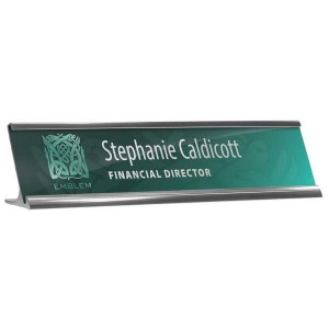 Reusable Desk Nameplate Holder & Insert