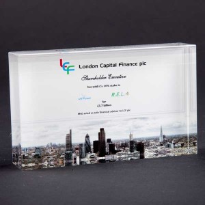 125 x 75mm Optical Crystal Rectangle